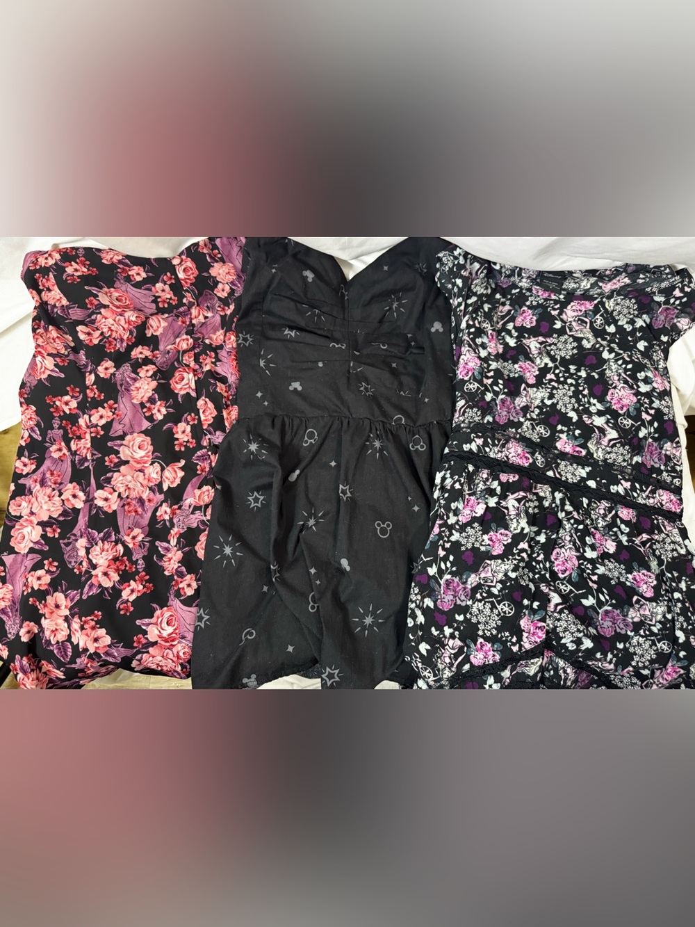 Set of 3 Torrid Disney Sleeping Beauty and Mickey babydoll tank tops 1 4X 2 3X